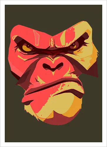 Gorilla Ungezähmt und Wild