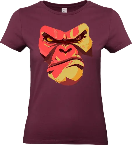 Gorilla Ungezähmt und Wild - urban streetwear, gorilla shirt, power shirt, rohe energie, wildes design, kraftvoller look, statement shirt, rote akzente, street style, wild and free, männer streetwear, frauen streetwear, unisex fashion, rebellischer look, geschenk für rebellen, für selbstbewusste menschen, outfit mit aussage, urban fashion lovers, stylische geschenke, gorilla motiv, tierisches design, rote farbtöne, urban art, edgy shirt, eye catcher shirt, raw power look, künstlerisches t shirt - Standard T-Shirt (Frauen)