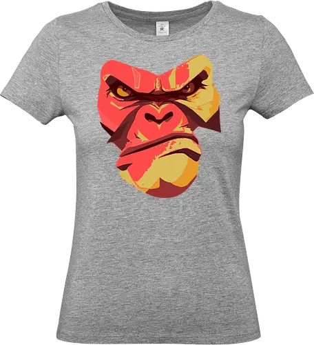 Gorilla Ungezähmt und Wild - urban streetwear, gorilla shirt, power shirt, rohe energie, wildes design, kraftvoller look, statement shirt, rote akzente, street style, wild and free, männer streetwear, frauen streetwear, unisex fashion, rebellischer look, geschenk für rebellen, für selbstbewusste menschen, outfit mit aussage, urban fashion lovers, stylische geschenke, gorilla motiv, tierisches design, rote farbtöne, urban art, edgy shirt, eye catcher shirt, raw power look, künstlerisches t shirt - Standard T-Shirt (Frauen)
