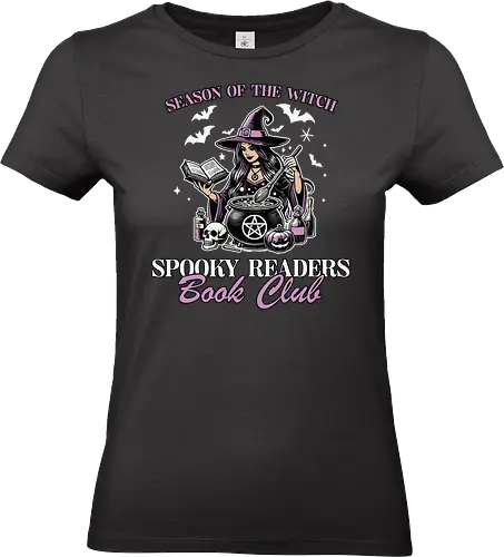 Season of the Witc - witch, book, cauldron, magic, skull, potions, bats, spooky, club, mystical - Standard T-Shirt (Frauen)