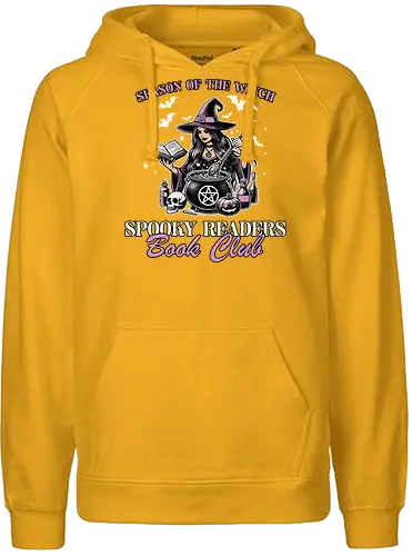 Season of the Witc - witch, book, cauldron, magic, skull, potions, bats, spooky, club, mystical - Fairtrade Hoodie