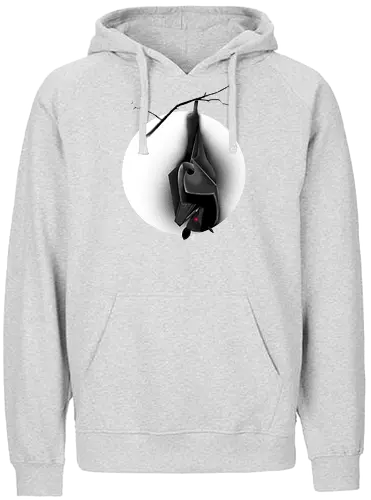 Verfluchte Fledermaus - Fledermaus, Bat, Halloween, Horror, goth, Mond, spooky, creepy - Fairtrade Hoodie