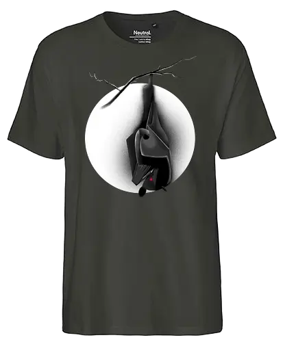 Verfluchte Fledermaus - Fledermaus, Bat, Halloween, Horror, goth, Mond, spooky, creepy - Fairtrade T-Shirt