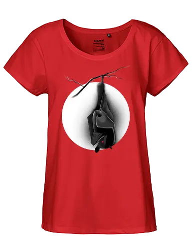 Verfluchte Fledermaus - Fledermaus, Bat, Halloween, Horror, goth, Mond, spooky, creepy - Fairtrade Girl Shirt