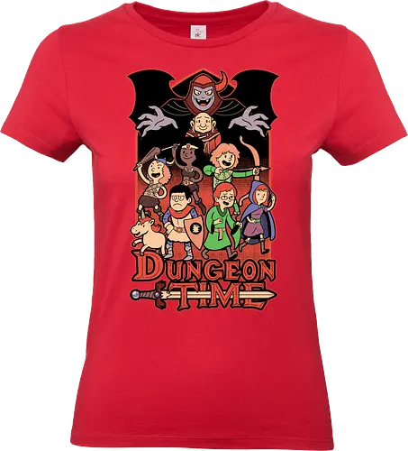 Dungeon Time Animation RPG - rpg, Pen and Paper, d20, dungeon master, role-playing game, tabletop, game master, tv show, animation, cartoon, adventure, fantasy, classic, retro, magic, vintage, unicorn, villain, dungeon - Standard T-Shirt (Frauen)
