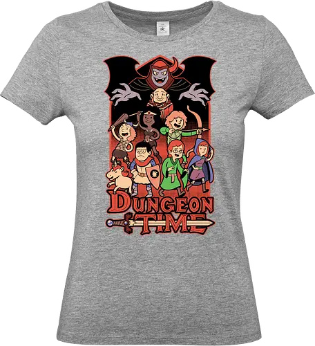 Dungeon Time Animation RPG - rpg, Pen and Paper, d20, dungeon master, role-playing game, tabletop, game master, tv show, animation, cartoon, adventure, fantasy, classic, retro, magic, vintage, unicorn, villain, dungeon - Standard T-Shirt (Frauen)