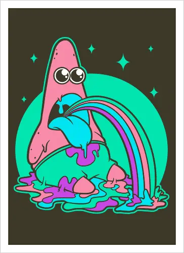 Star Cartoon Psychedelic