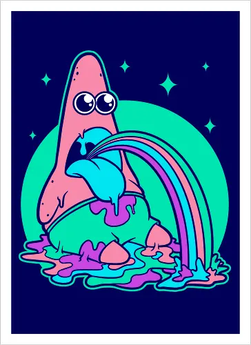 Star Cartoon Psychedelic