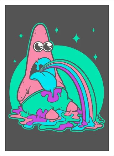 Star Cartoon Psychedelic