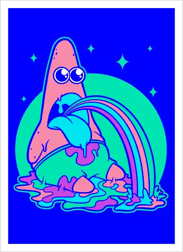 Star Cartoon Psychedelic