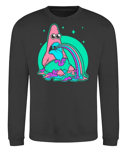 Star Cartoon Psychedelic - tv show, cartoon, Psychedelic, fun, funny, animation, animated, marine, Trip, tripping, colorful - Sweatshirt