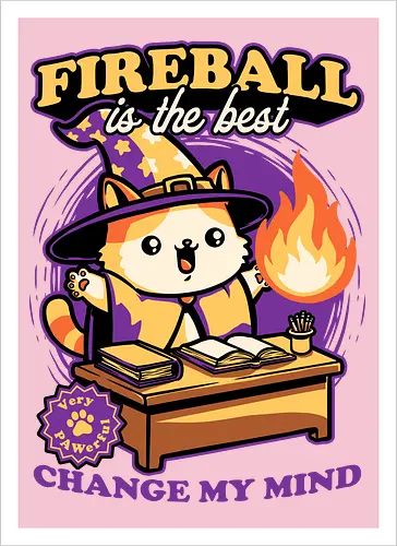 Wizard Cat Fireball