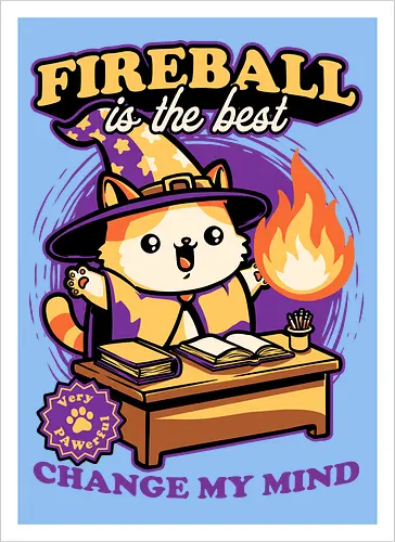 Wizard Cat Fireball