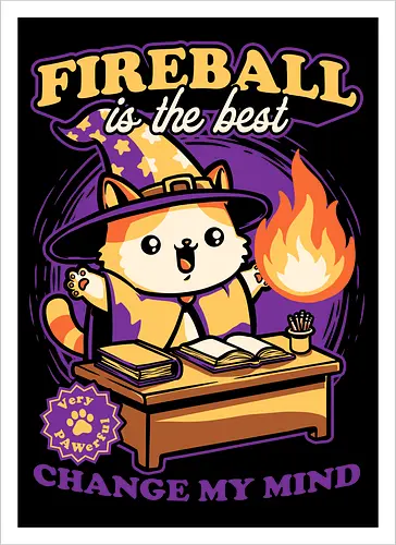 Wizard Cat Fireball