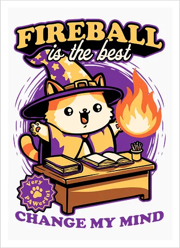 Wizard Cat Fireball