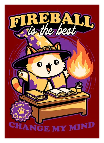Wizard Cat Fireball