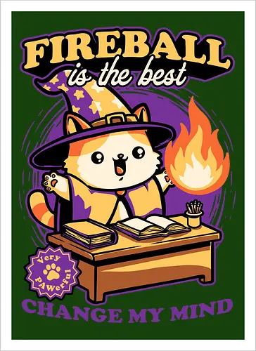 Wizard Cat Fireball