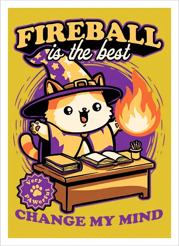 Wizard Cat Fireball