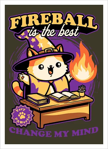 Wizard Cat Fireball