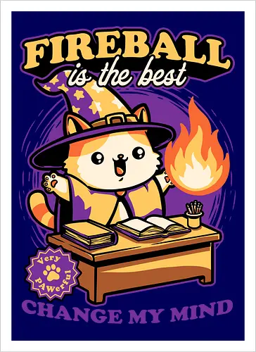 Wizard Cat Fireball