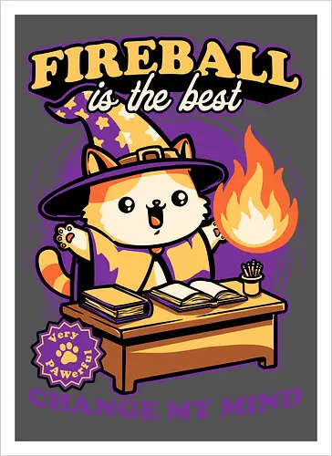 Wizard Cat Fireball