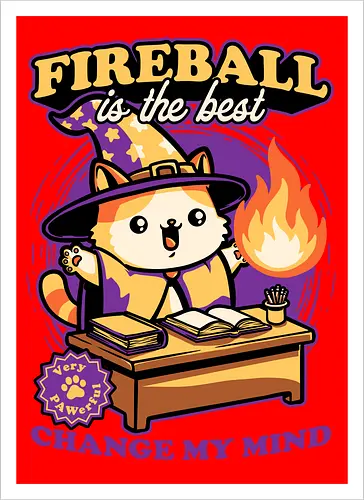 Wizard Cat Fireball