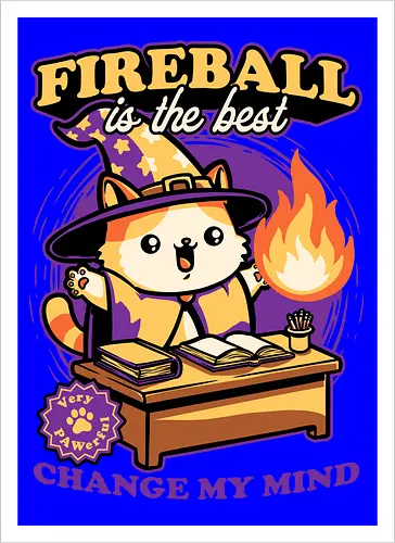 Wizard Cat Fireball