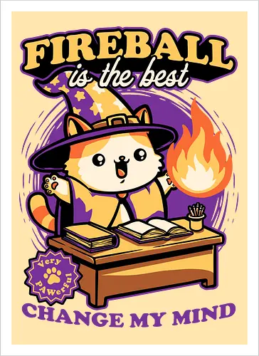 Wizard Cat Fireball