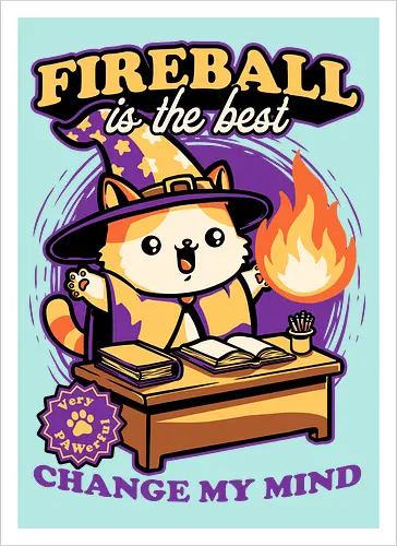 Wizard Cat Fireball