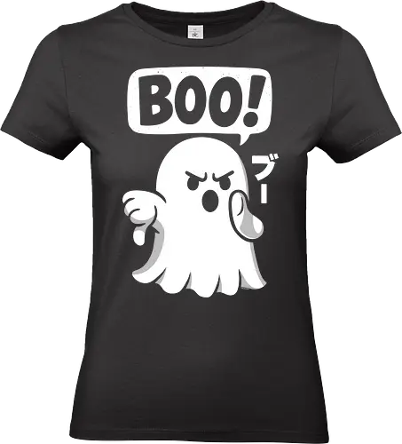 Geist der Missbilligung Lustig - Buh, Buh, Buhs, süß, Missbilligung, missbilligen, lustig, Geist, Geister, Ghul, Halloween, Spuk, Spuk, lahm, nö, frech, verängstigt, gruselig, Bettlaken, Geist, gruselig, Daumen runter, weiß, lm2kone - Standard T-Shirt (Frauen)