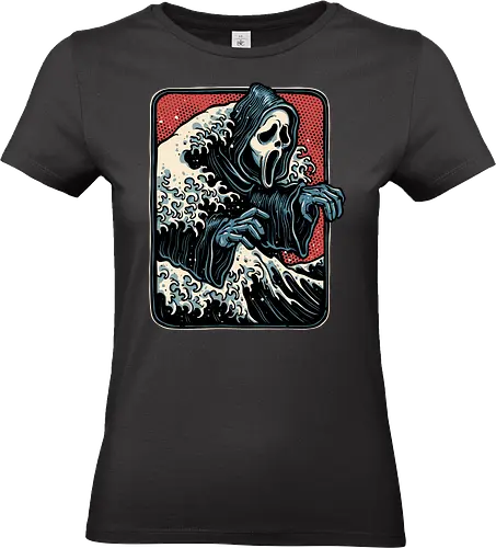 Ghost Wave - Horror, villain, horror movies, retro, Japan, waves, mash up, funny, humor - Standard T-Shirt (Frauen)