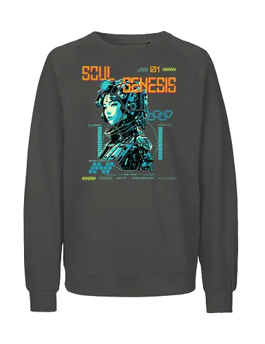Soul Genesis-Abyssal Memory Edition - Cyberpunk, Sci-Fi, Soul Genesis, Bio Interface, Futuristic Fashion, Nature Tech, Posthuman, Interface Style, Hacker Vibe, Neural Wear, Urban Mystic, Digital Rebellion, Techwear, System Override, Conscious Style, Alternative Fashion, Dystopian Mood, Cyber Soul, Future Aesthetic, Soft Resistance - Fairtrade Sweatshirt