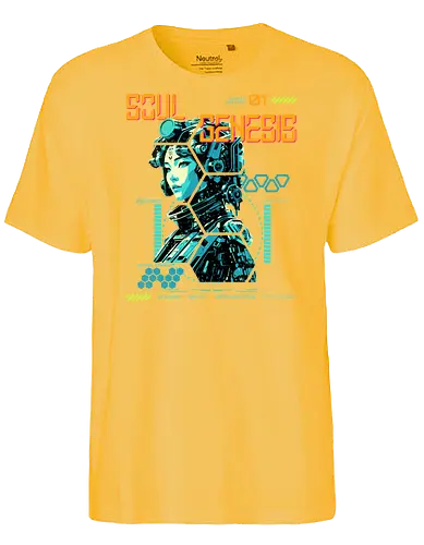 Soul Genesis-Abyssal Memory Edition - Cyberpunk, Sci-Fi, Soul Genesis, Bio Interface, Futuristic Fashion, Nature Tech, Posthuman, Interface Style, Hacker Vibe, Neural Wear, Urban Mystic, Digital Rebellion, Techwear, System Override, Conscious Style, Alternative Fashion, Dystopian Mood, Cyber Soul, Future Aesthetic, Soft Resistance - Fairtrade T-Shirt