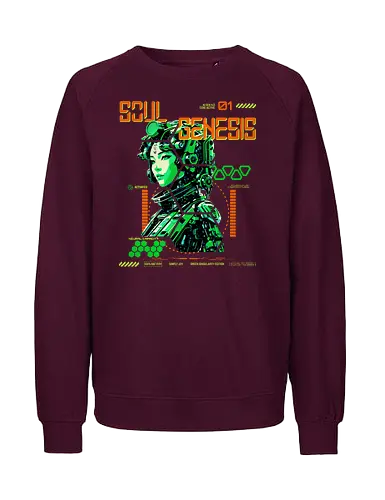 Soul Genesis - Green Singularity Edition - Cyberpunk, Sci-Fi, Soul Genesis, Green Singularity, Futuristic Fashion, Techwear, Posthuman Style, Neural Shift, Digital Awakening, System Reboot, Conscious Rebellion, Futurewear, Cyber Aesthetic, AI Culture, Glitch Art, Soft Resistance, Urban Cyberstyle, Mind Hack, Alternative Mode, Signal Disruptor - Fairtrade Sweatshirt