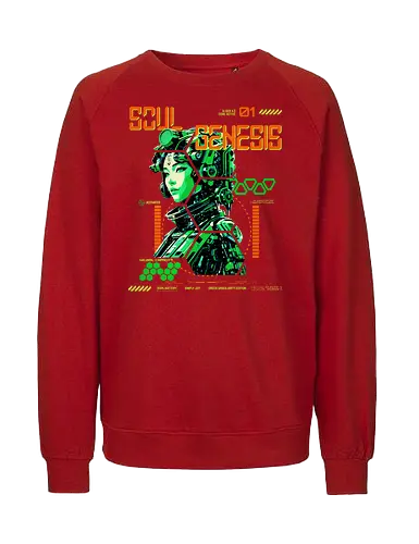 Soul Genesis - Green Singularity Edition - Cyberpunk, Sci-Fi, Soul Genesis, Green Singularity, Futuristic Fashion, Techwear, Posthuman Style, Neural Shift, Digital Awakening, System Reboot, Conscious Rebellion, Futurewear, Cyber Aesthetic, AI Culture, Glitch Art, Soft Resistance, Urban Cyberstyle, Mind Hack, Alternative Mode, Signal Disruptor - Fairtrade Sweatshirt