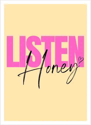 Listen, Honey! schwarz