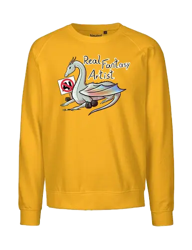 Anti AI Dragon - dragon, drache, kunst, künstler, art, artist, anti ki, anti ai - Fairtrade Sweatshirt