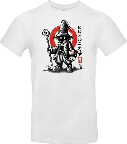 Vivi Ornitier Sumi-e - vivi ornitier, black mage, Final, final fantasy ix, final fantasy 9, ffix, video games, video game, gaming, gamer, japanese art, sumi-e, sumie, final fantasy ix remake, Kweh - Standard T-Shirt