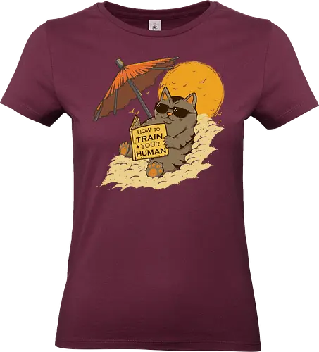 How to Train your Human - cat, summer, CatLogic, neko - Standard T-Shirt (Frauen)
