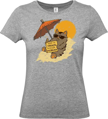 How to Train your Human - cat, summer, CatLogic, neko - Standard T-Shirt (Frauen)