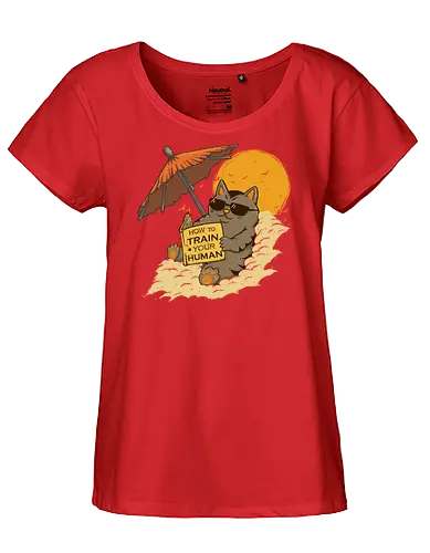 How to Train your Human - cat, summer, CatLogic, neko - Fairtrade Girl Shirt