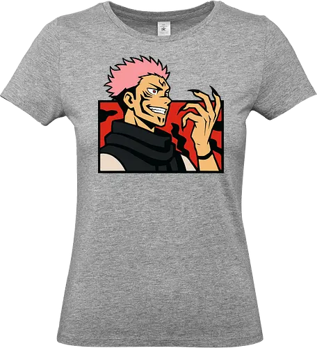 Ryomen Sukuna Jujutsu  - Ryomen Sukuna, Jujutsu, JJK, anime, manga, King of Curses, Sukuna, villain, dark fantasy, anime art, fan merchandise, curse, Yuji Itadori, jujutsu sorcerer, anime print, Japanese animation, shonen, Gojo Satoru, anime fan, cursed spirit - Standard T-Shirt (Frauen)
