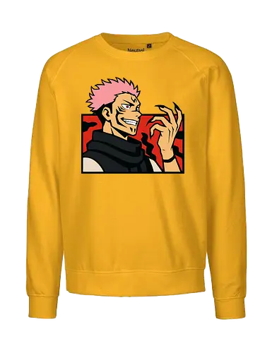 Ryomen Sukuna Jujutsu  - Ryomen Sukuna, Jujutsu, JJK, anime, manga, King of Curses, Sukuna, villain, dark fantasy, anime art, fan merchandise, curse, Yuji Itadori, jujutsu sorcerer, anime print, Japanese animation, shonen, Gojo Satoru, anime fan, cursed spirit - Fairtrade Sweatshirt