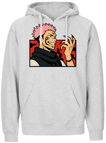 Ryomen Sukuna Jujutsu  - Ryomen Sukuna, Jujutsu, JJK, anime, manga, King of Curses, Sukuna, villain, dark fantasy, anime art, fan merchandise, curse, Yuji Itadori, jujutsu sorcerer, anime print, Japanese animation, shonen, Gojo Satoru, anime fan, cursed spirit - Fairtrade Hoodie