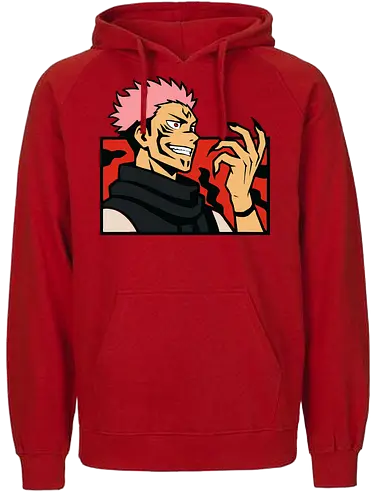 Ryomen Sukuna Jujutsu  - Ryomen Sukuna, Jujutsu, JJK, anime, manga, King of Curses, Sukuna, villain, dark fantasy, anime art, fan merchandise, curse, Yuji Itadori, jujutsu sorcerer, anime print, Japanese animation, shonen, Gojo Satoru, anime fan, cursed spirit - Fairtrade Hoodie