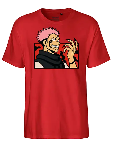 Ryomen Sukuna Jujutsu  - Ryomen Sukuna, Jujutsu, JJK, anime, manga, King of Curses, Sukuna, villain, dark fantasy, anime art, fan merchandise, curse, Yuji Itadori, jujutsu sorcerer, anime print, Japanese animation, shonen, Gojo Satoru, anime fan, cursed spirit - Fairtrade T-Shirt