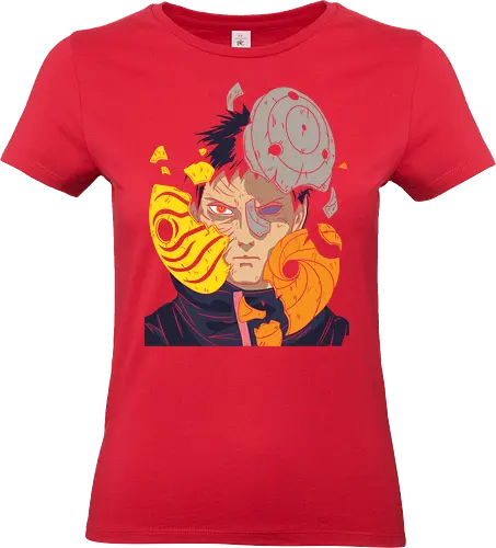  Obito Uchiha Mask - Obito Uchiha, Naruto Shippuden, Akatsuki, Sharingan, Rinnegan, anime, manga, mask shattering, Uchiha clan, anime art, fan merchandise, Tobi, Madara Uchiha, Kakashi Hatake, ninja, shinobi, Naruto fan, anime print, Japanese animation, shonen - Standard T-Shirt (Frauen)