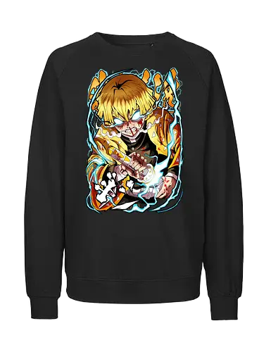 Lightning Breath - Slayer, Kimetsu no Yaiba, Anime - Fairtrade Sweatshirt