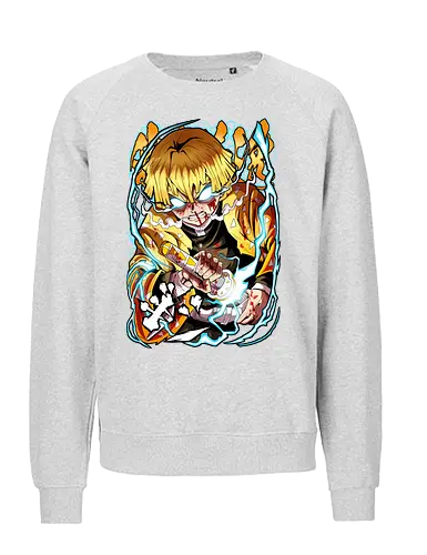 Lightning Breath - Slayer, Kimetsu no Yaiba, Anime - Fairtrade Sweatshirt