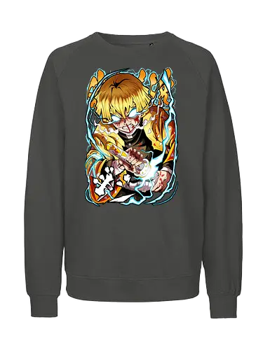 Lightning Breath - Slayer, Kimetsu no Yaiba, Anime - Fairtrade Sweatshirt